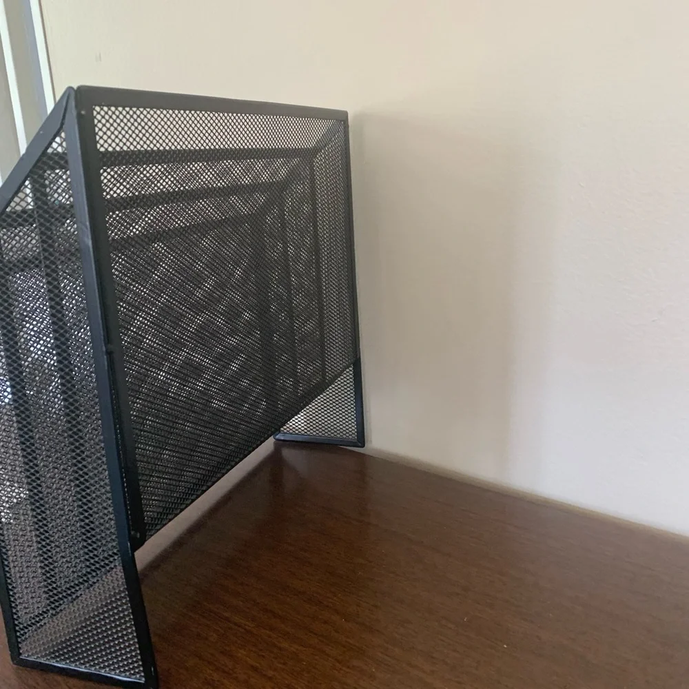 Mind Reader 3-Tier Jumbo Metal Mesh File Holder, Black